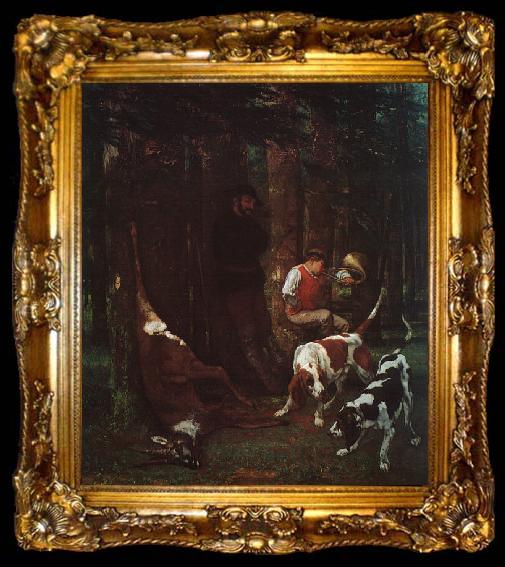 framed  Gustave Courbet The Quarry, ta009-2